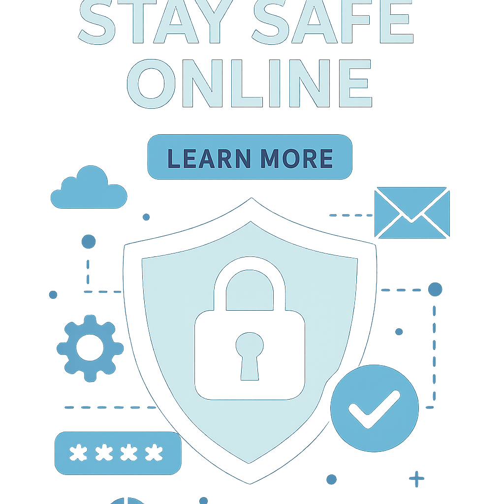 Call to action graphic with a secure digital environment